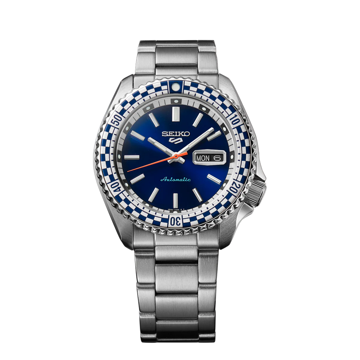Seiko 5 Sports Petrol Blue ‘Checker Flag’ Special Edition - SRPK65K1