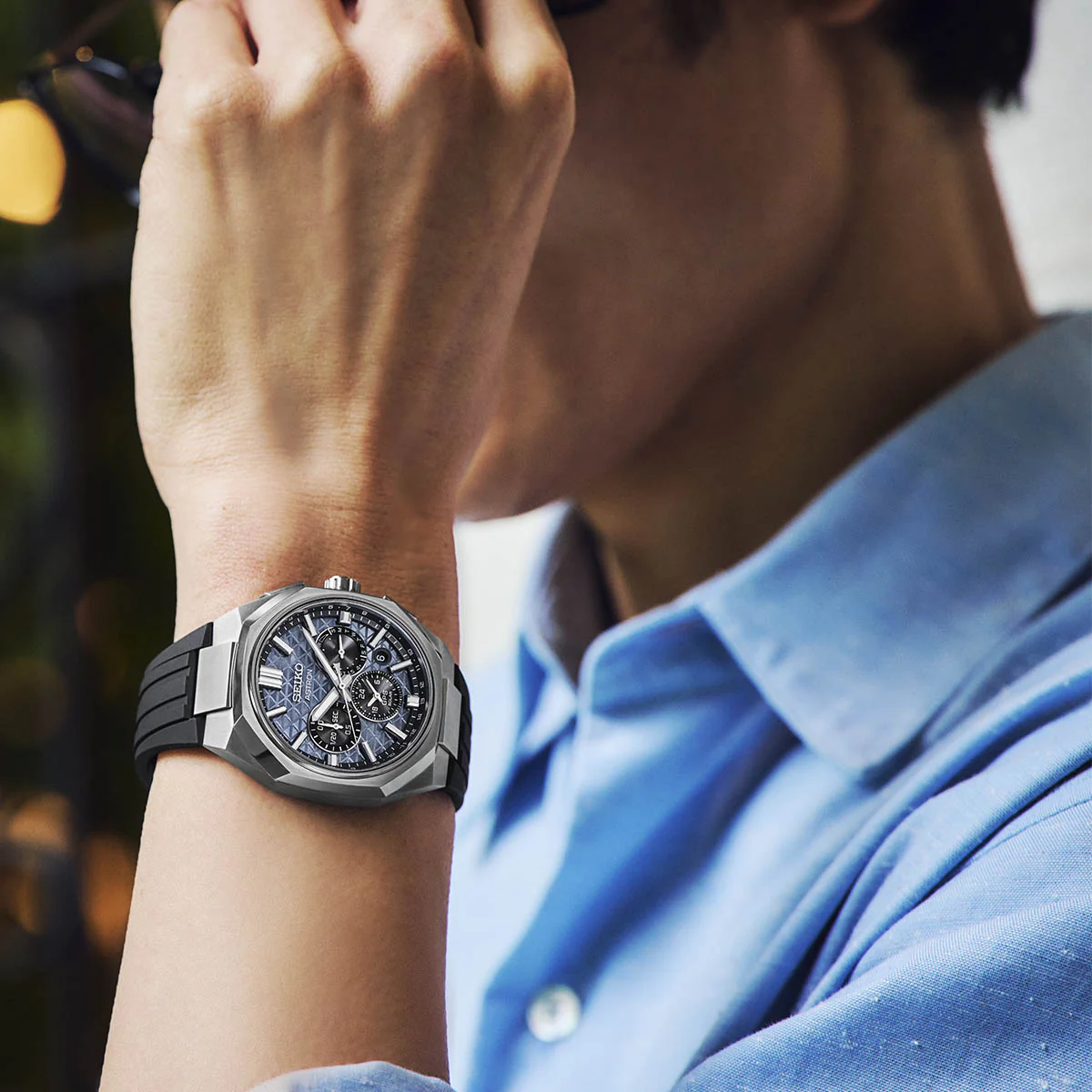 Seiko Astron GPS Solar Dual-Time Chronograph in Titanium - HAB001J1 - Image 3