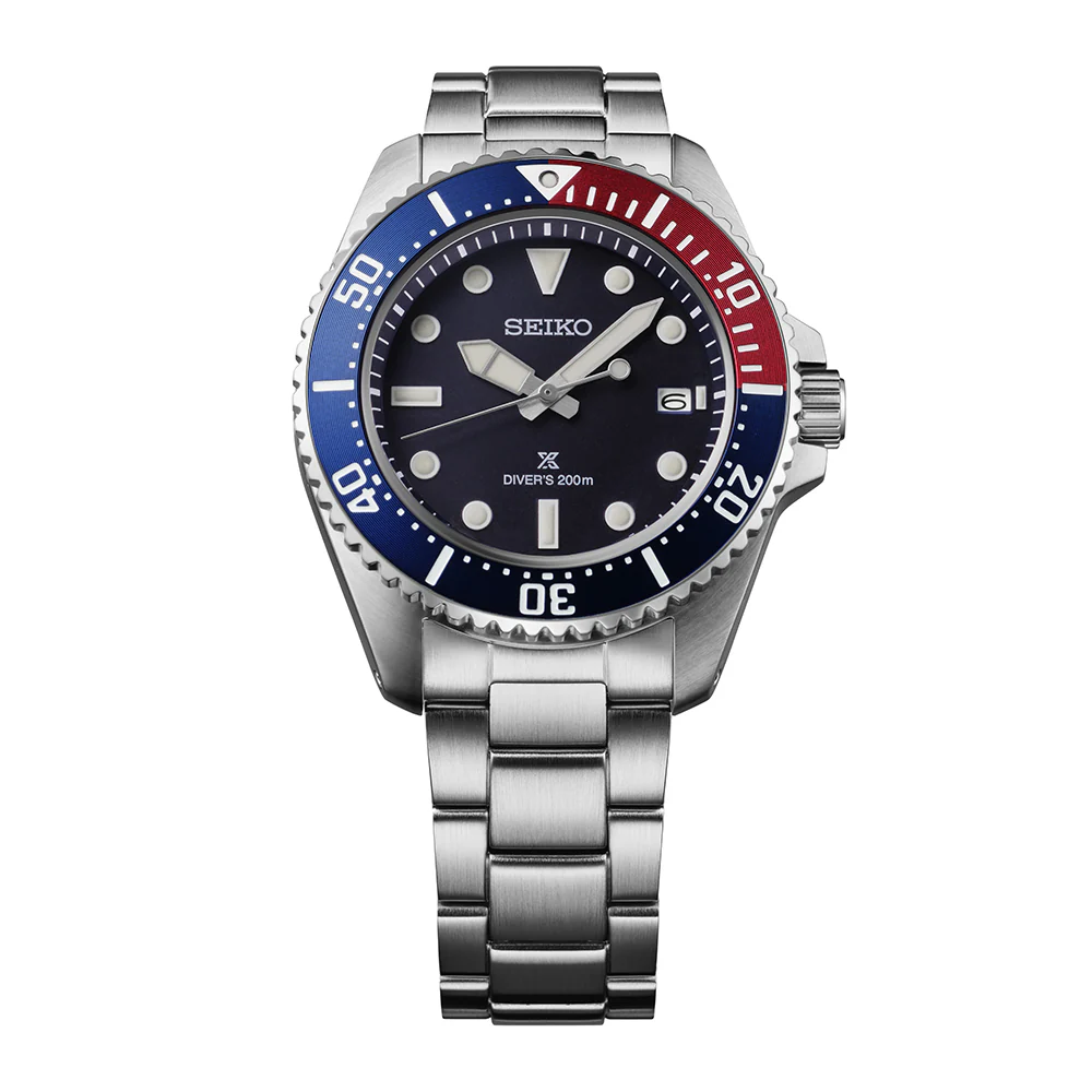 Seiko Prospex Solar Diver’s in Blue-Red-Blue - SNE595P1 - Image 2